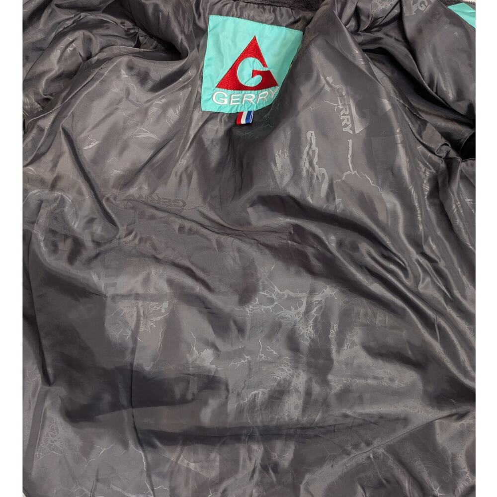 Gerry Puffer Jacket Blue Green Seafoam with Gray Trim Size XL Womens Quilted - Picture 12 of 16